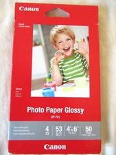 Canon GP-701 Photo Paper Glossy Inkjet Photo Paper 4X6 50 Sheets Brand New