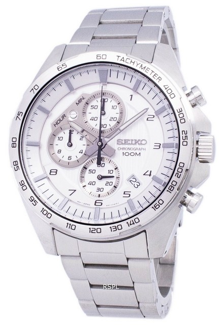 seiko chronograph silver