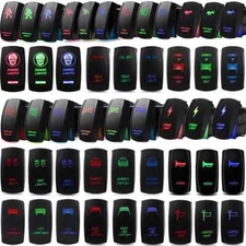 Blue/Red/Green Light Control Rocker Toggle Switch For ATV UTV ARB Carling Truck
