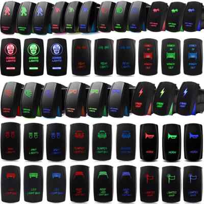 #ad #ad Blue Red Green Light Control Rocker Toggle Switch For ATV UTV ARB Carling Truck $7.95