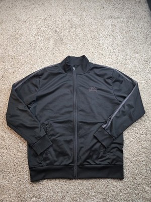 Lonsdale Boxing Track Jacket Mens XL Black Full Zip Long Sleeve Logo Pockets