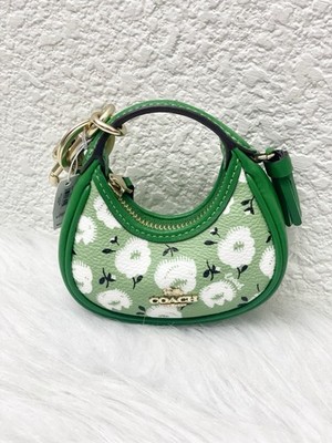 み*)様 ecrin coin bag sage NWT Coach Mini Carmen Bag Charm Coin Purse Floral Print CBL08