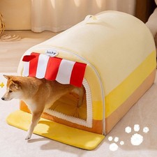 Winter Cat Dog Bed Pet Cave Bed Wearproof Detachable Soft and Comfortable