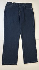 Lee Relaxed Fit 1889 Women's Blue Jeans Size 14 Short Cotton Blend Premium Dark