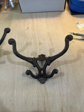 LARGE VICTORIAN STYLE CAST IRON WALL MOUNT HAT / COAT HOOK 4 PRONG 2- avail