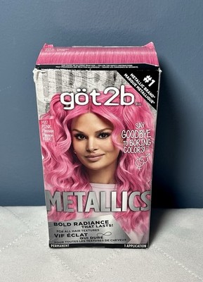 Got2be Metallics Hair Dye Pink Passion M87 Permanent NEW SEALED Women & Men
