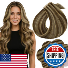 Full Shine Butterfly Weft Hair Extensions Human Hair 22 Inch Medium Brown