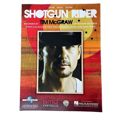 Shotgun Rider Sheet Music Piano Vocal Guitar Tim McGraw New Hal Leonard