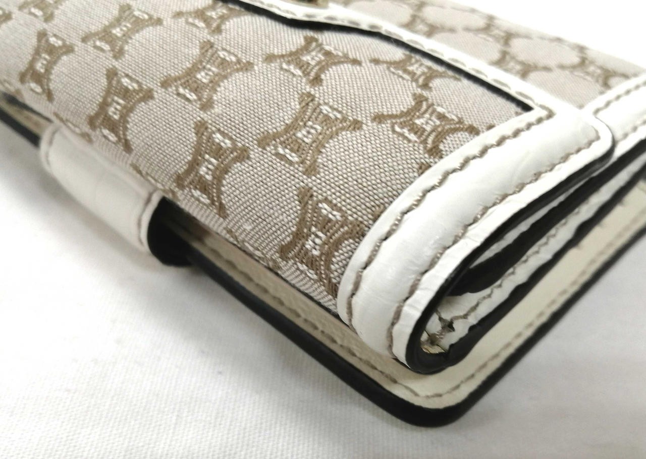 Macadam Pattern Folded Wallet Celine Model White … - image 10