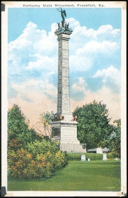 Frankfort, Kentucky KY State Monument Original Vintage Postcard