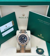 Rolex T/T Rose Gold Yacht-Master 40 - Black Dial - 18K RG Bezel - 116621 - B & P