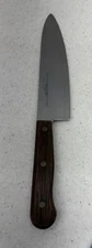 Vintage Chef Knife Wood Handle Old Homestead Lifetime Cutlery Japan 8” Blade