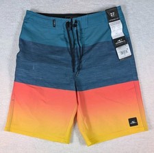 NWT O'Neill Hyperfreak Swim Boardshorts Sz 27 Stretch Hyperdry Drawcord Unlined