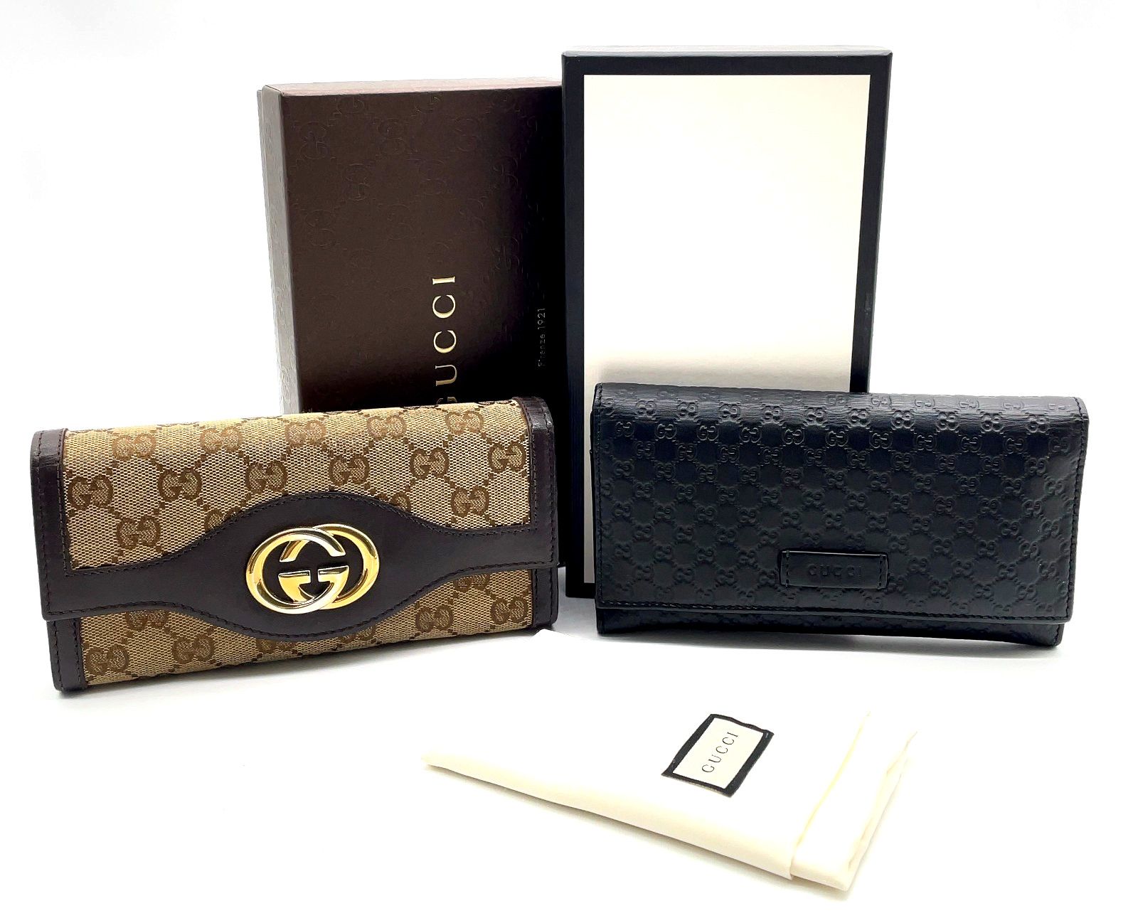 Auth Gucci GG Interlocking G /Micro guccissima wa… - image 2