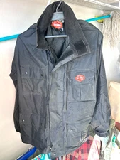 Harley Davidson Rain Suit 2-Piece Black Jacket with HOOD And Overalls PVC - M !!