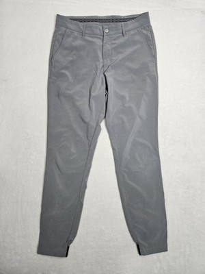 Primo Pants Mens 32 Gray Jogger Slim Tapered Ankle Zip Stretch Golf Pockets