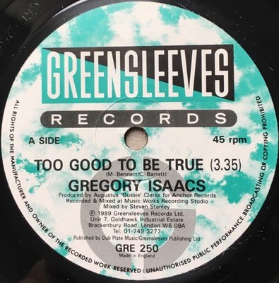 Gregory Isaacs / Dean Fraser - Too Good To Be True (7'', Single)