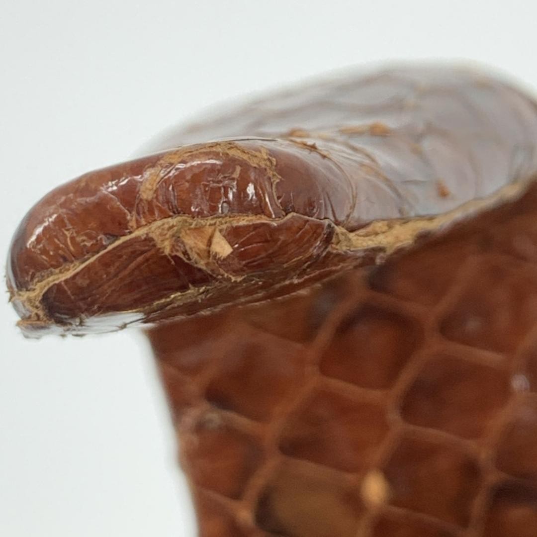 Prada Brown Patent Leather Enamel Python Logo Sho… - image 18