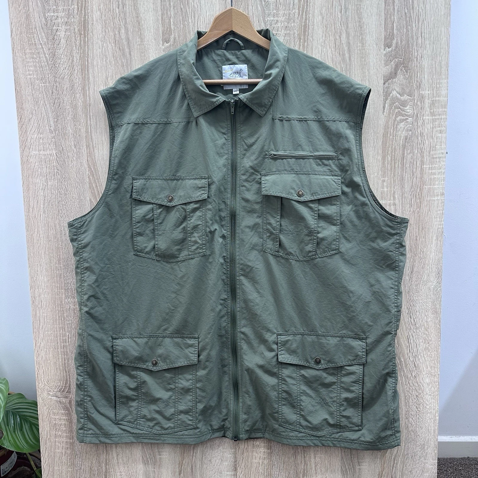 Bonart Country Fishing Utility Gilet Vest Khaki Green 4XL Hunting Safari