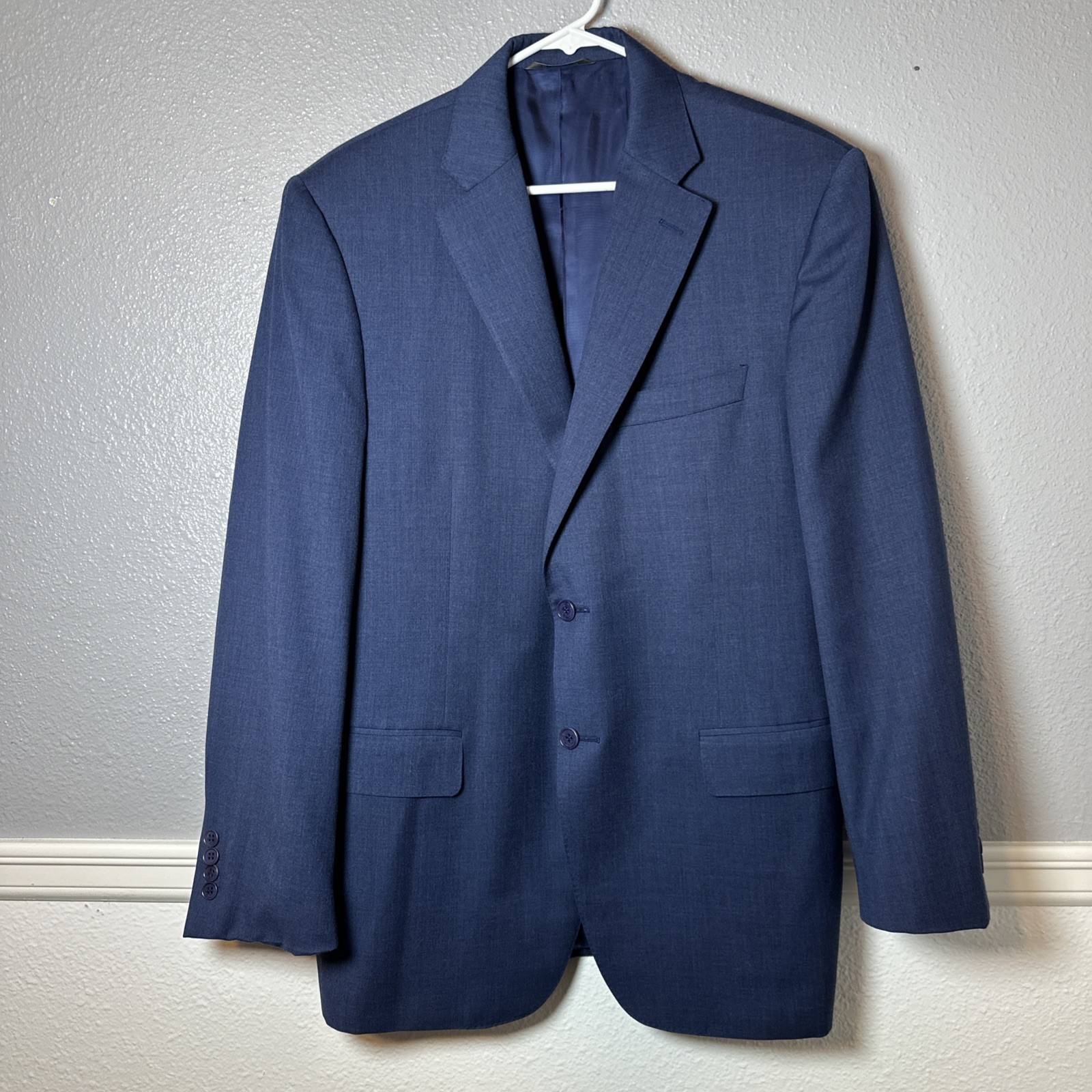 CANALI Solid Blue Suit Jacket Model 13290/37 36 5… - image 1