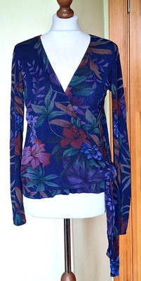 Damen Desigual Wickelpullover/Top, Größe M/L (auf Etikett L), sehr guter Zustand!