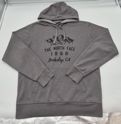 The North Face Hoodie Men's Medium Gray Mountain Range 1966 Berkeley Sweatshirt