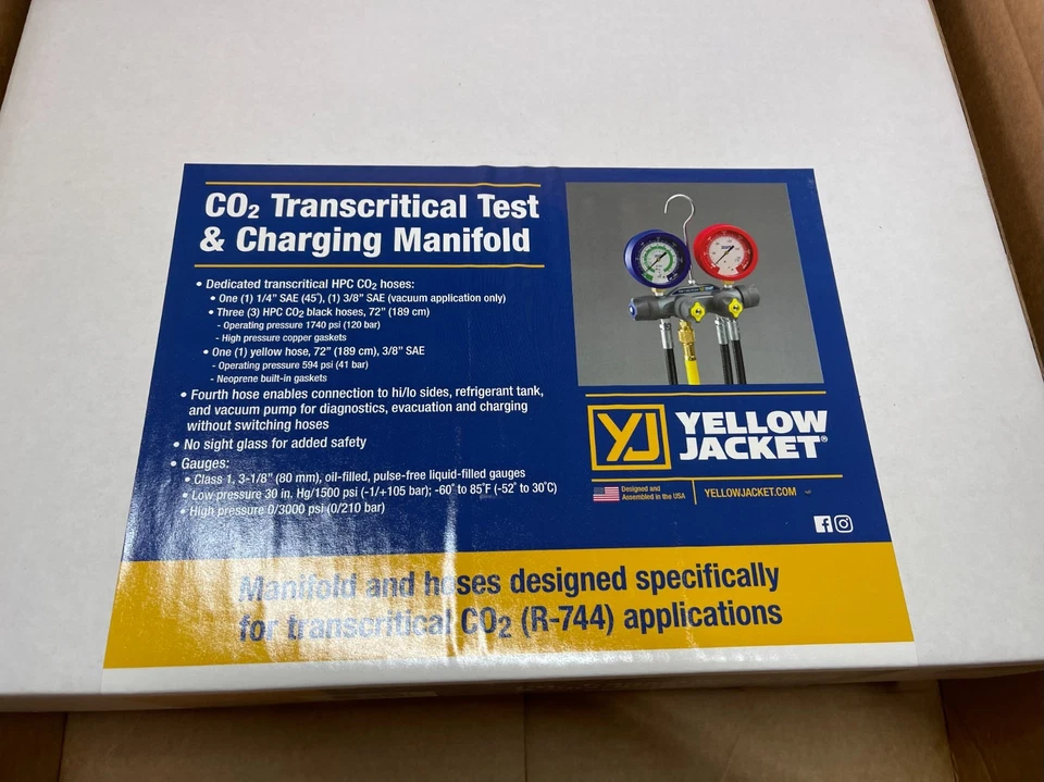 Желтая куртка CO2 транскритический тест и зарядка коллектор R-744 HVAC/R новый 45925 - Изображение 2 из 4