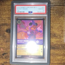 Disney Lorcana 2023 D23 Expo Mickey Mouse Wayward Sorcerer Foil PSA 10 51