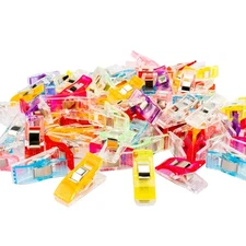 Multipurpose Sewing, Chip & Bag Clips - Assorted Colors, 100 Pack
