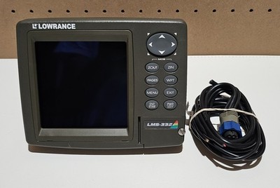 Lowrance LMS-337c GPS Fish Finder With Power Cord - Fast Shipping!