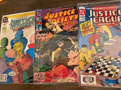 LOT OF 3 - JUSTICE LEAGUE #1 / #61 Justice Society of America #7 - Marvel Comics