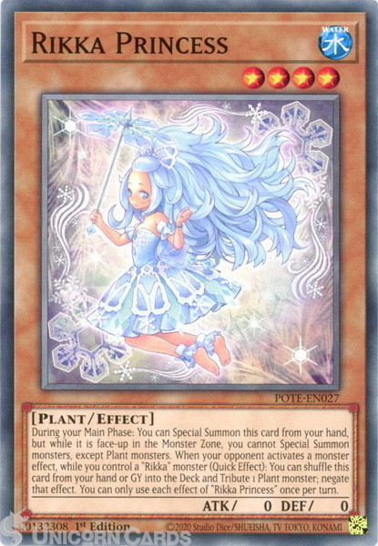 POTE-EN027 Rikka Princess Common 1st Edition Mint YuGiOh Card