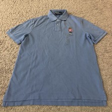 NWT Men s Polo Ralph Lauren Polo Bear Garment-Dyed Mesh Polo Shirt Medium