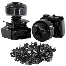 60 Pack M6 x 20 mm Server Rack Screws Computer Rack Mount Screws Cage Nuts and S