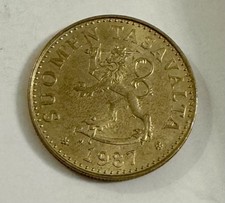 1987 Finland 20 Penniä Coin – Reindeer – Suomen Tasavalta – Circulated