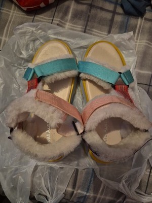 Emu Austrailia Raven Sheepskin Sandals-w7