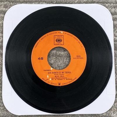 Javier Solis 7'' Vinyl Que Bonita Es Mi Tierra Padre Mio 45RPM Latin CBS Mexico