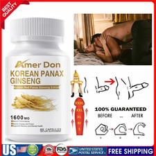 Korean Red Panax Ginseng 60 Capsules - 1600mg Extra Strength NON-GMO No Fillers