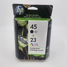 HP Inkjet Print Cartridges 45 Black  23 Tri-color Twin Pack - New Sealed