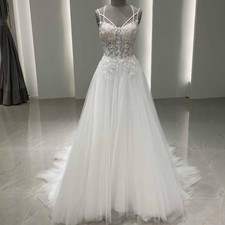Elegant Sweetheart Neck Off Shoulder Wedding Dress Sequined Pleating Bridal Gown
