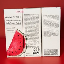 3X Glow Recipe Watermelon Glow PHA  BHA Pore-Tight Toner New In Box 40ml 1.35oz