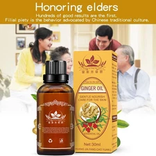 Ginger Body Massage Oil Lymphatic Drainage Ginger Oil For Swelling Pain C2 USN