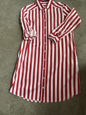 Van Laak Hemdblusenkleid Gr. 40 rot/weiss gestreift