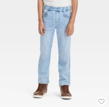 NWT Boys Cat  Jack Soft Pull-on Jeans sz 10 Light Blue stretch denim pants