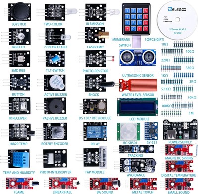 ELEGOO Aufgerüsteter 37 in 1 Sensormodul Bausatz Kompatibel mit Arduino IDE ***