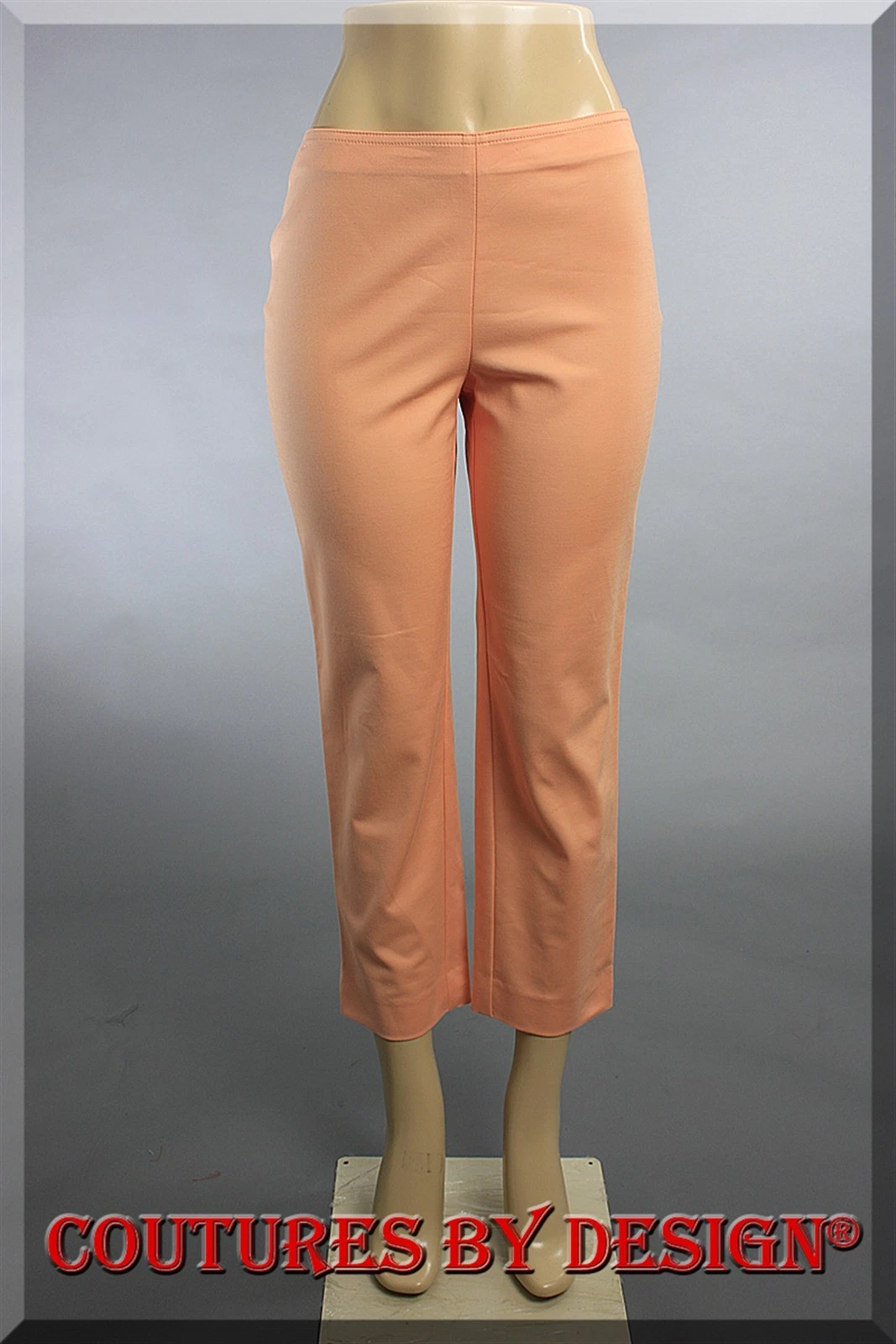 St John Knits Cotton Stretch Capri Pants Peach Size 10 NWT MSRP $395