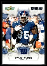 David Tyree 2008 Score Scorecard Card /649 #208