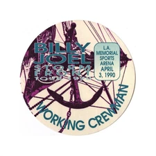 Billy Joel 1990 Storm Front Concert Tour Working Backstage Pass