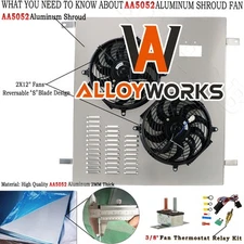 Radiator Shroud+Fan+Relay Kits For Dodge Ram 2500 3500 5.9L 6.7L Cummins 2003-10