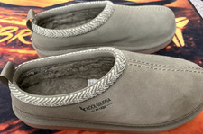Koolaburra by UGG, Burree Gray Suede Slippers, Size 5 Women s 4 Men s
